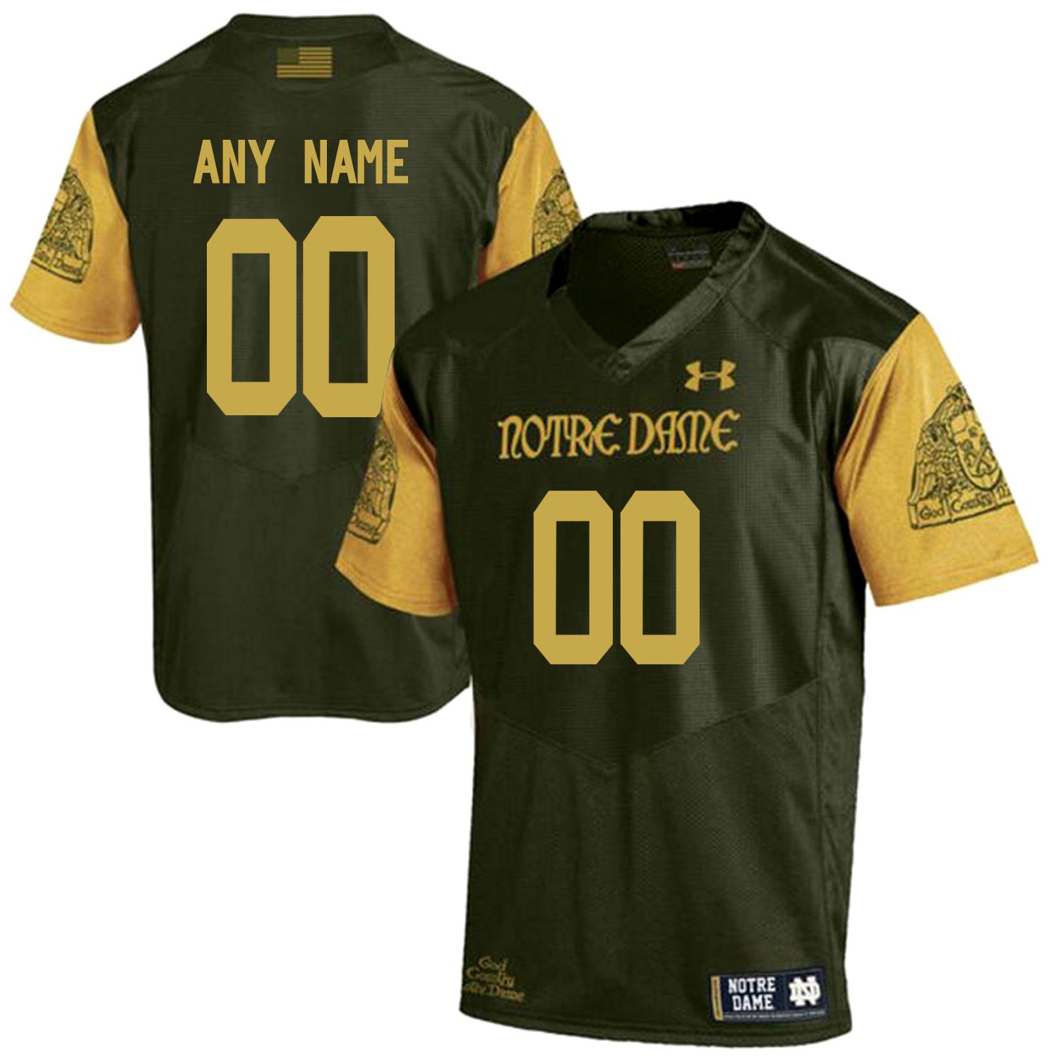 Men Norte Dame Fighting Irish 00 Any Name Green Customized NCAA Jerseys